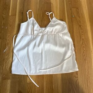 Brandy Melville Cream Satin Top